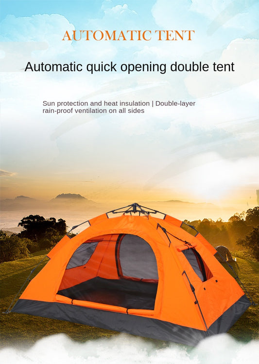 Outdoor automatic quick opening two person tent camping portable foldable tent picnic mountaineering night fishing tent