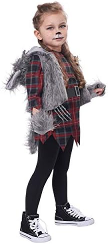 Soft warm stylish Wee-Wolf costume for girls