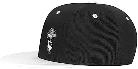 Guitar Tree Graphic Baseball Cap - Unisex White