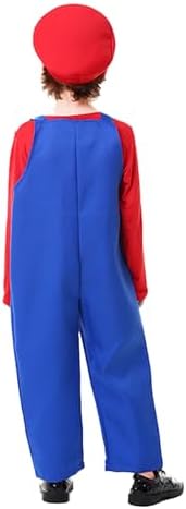 Halloween Costume Kids Plumber Jumpsuit Set