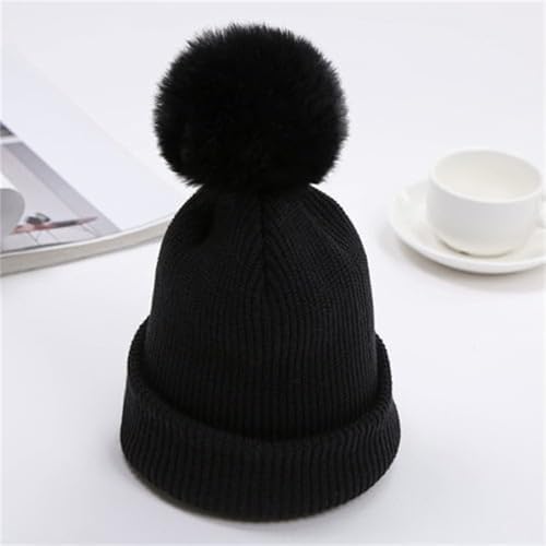 BILKEYU Boys Girls Winter Hats Pom Poms for Kids