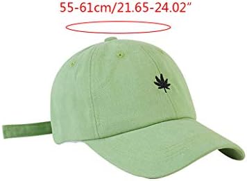Stylish Sunscreen Cotton Baseball Cap with Embroidered Maple Leaf for Girls