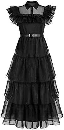 Gothic Black Dress Costume for Women and Girls