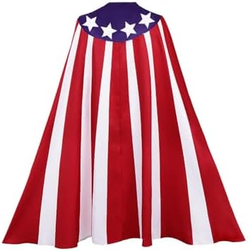 Haloumoning Boys Independence Day Patriotic Cape US Flag for Kids