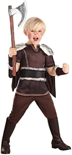 Victorious Viking Boy Costume - Tunc Pants Belt Cape Wrist Cuffs