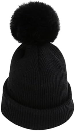 BILKEYU Boys Girls Winter Hats Pom Poms for Kids