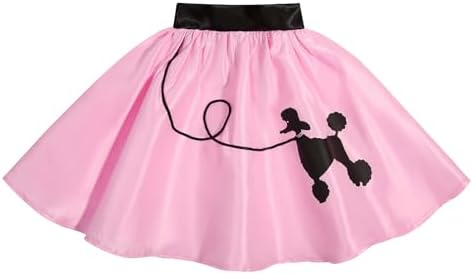 50s Poodle Skirt Girls Costume Set