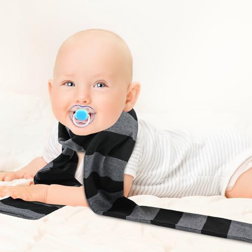 Geyoga Kids Halloween Accessories Set Black Gray Striped Scarf Blue Pacifier