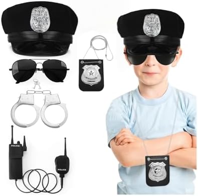 Adjustable Police Costume Accessories Set for Men Women