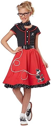 50s Sweetheart Party Costume for Girls