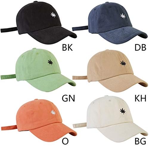 Stylish Sunscreen Cotton Baseball Cap with Embroidered Maple Leaf for Girls