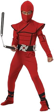 Boys Red Stealth Ninja Costume Small - Adventure Fit