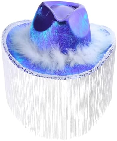 Vintage Cowgirl Hat with Furry Tassels