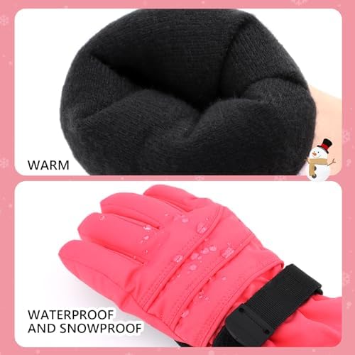 Duoyeree Kids Waterproof Ski Gloves Warm Durable and Stylish for Winter