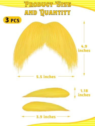 Young Mustaches Yellow Mustache Set for Kids