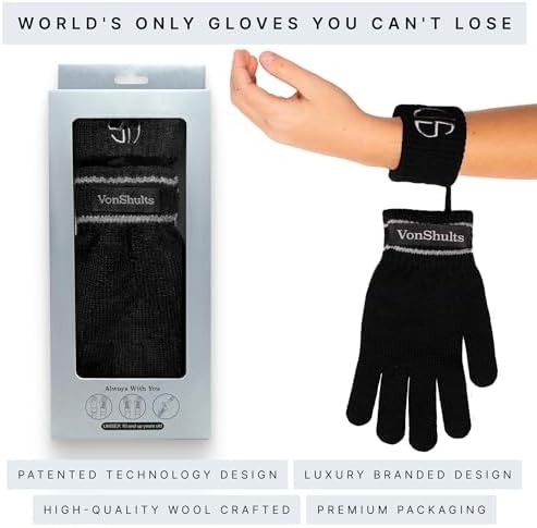 VonShults Merino Wool Winter Gloves - Soft Stylish Christmas Gift for Kids