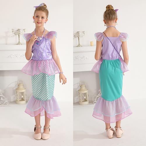 Little Girls Princess Mermaid Costume Dress Up Set