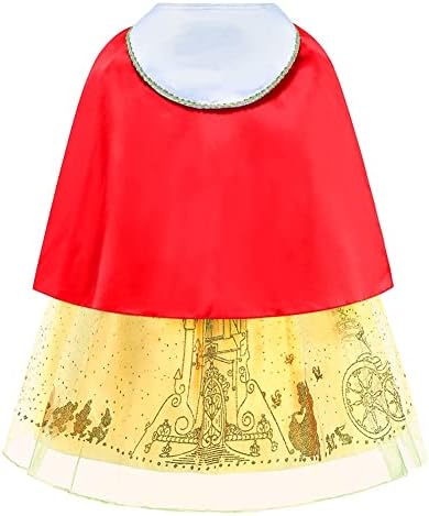 Girls Snow White Princess Halloween Party Dress Up with P cloak Costume