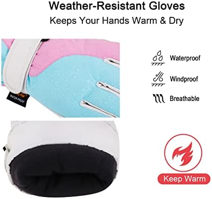 Stay Warm in the Snow - Kids Cotton Gloves Waterproof Water repellent