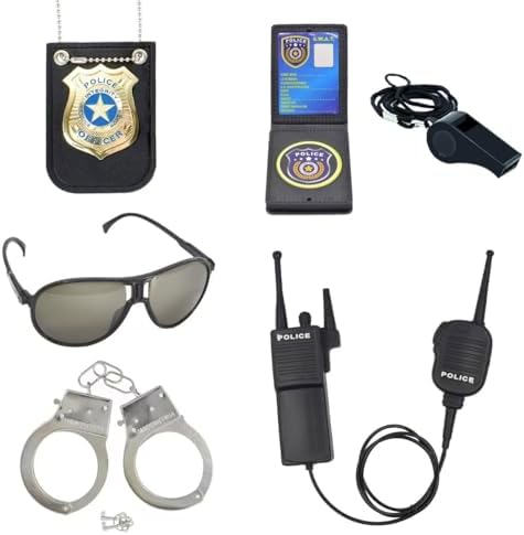 QPCOS Police Costume for Kids - Halloween and Role Play Set