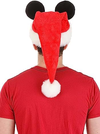 Fun Faux Fur Disney Santa Hat Ears Velour