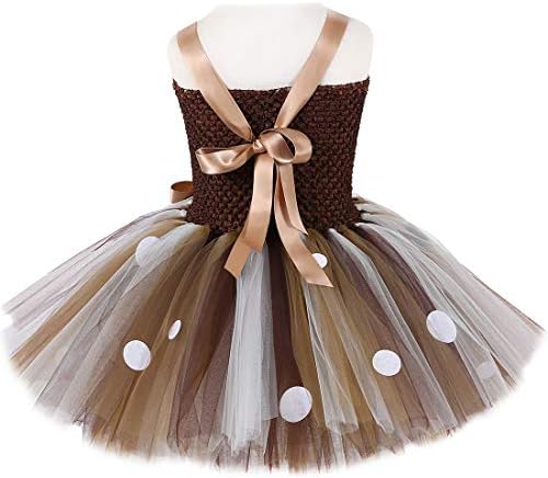 Girls Deer Costume Tutu Dress for Halloween and Christmas