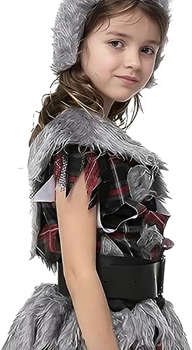 JIAHG Halloween Faux Fur Werewolf Costume Perfect for Kids Cosplay Party