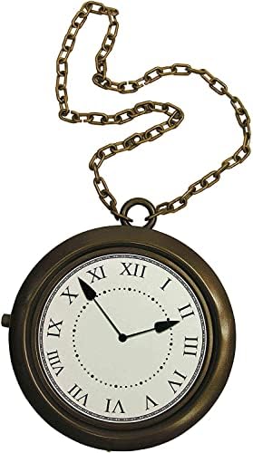 Oversized hip hop themed clock necklace for costumes