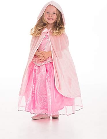Little Adventures Pink Cloak Girls Costume - Machine Washable Play Party Set