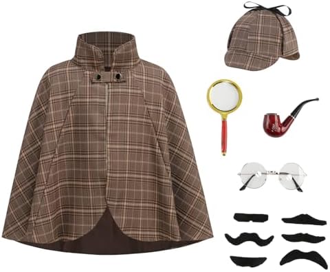 Colorful House Kids detective cape multiple accessories