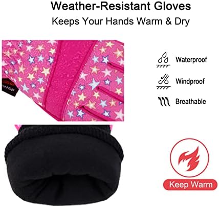 LULLABY KIDS Waterproof Snow Gloves for Kids