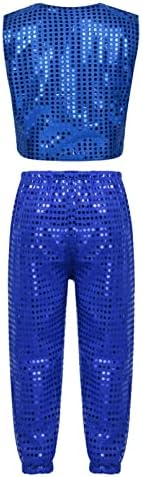 Kids Sequin Hip Hop Jazz Dance Christmas Costume Set