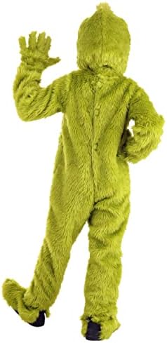 Perfect Dr Seuss The Grinch Costume Open Face Faux Fur