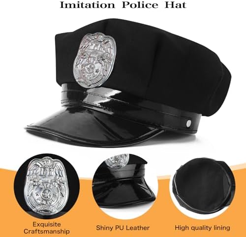 Adjustable Police Costume Accessories Set for Men Women