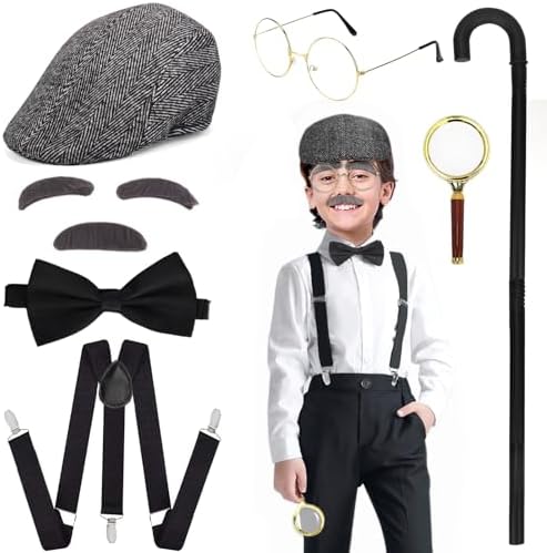 Peaky Blinders Old Man Costume for Adults Kids Boys Halloween Party Costumes