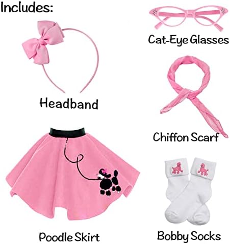1950s Poodle Skirt Costume for Girls 50s Day More