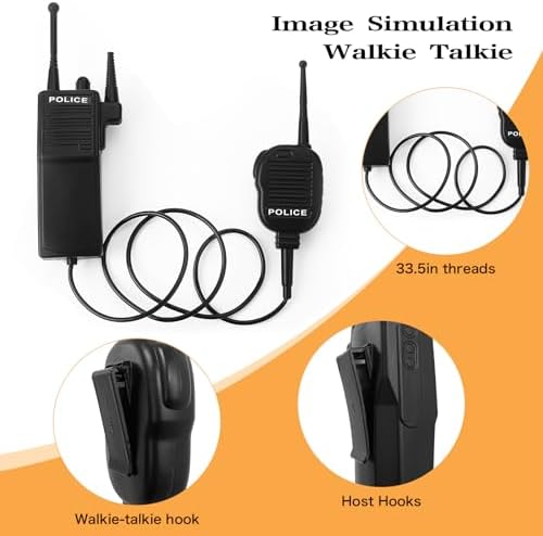 Adjustable Police Costume Accessories Set for Men Women