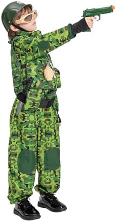 JAZGROM Military Soldier Kids Halloween Costume for Boys Size Chart