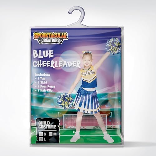 Girls Cheerleader Costume Set with Accessories for Halloween