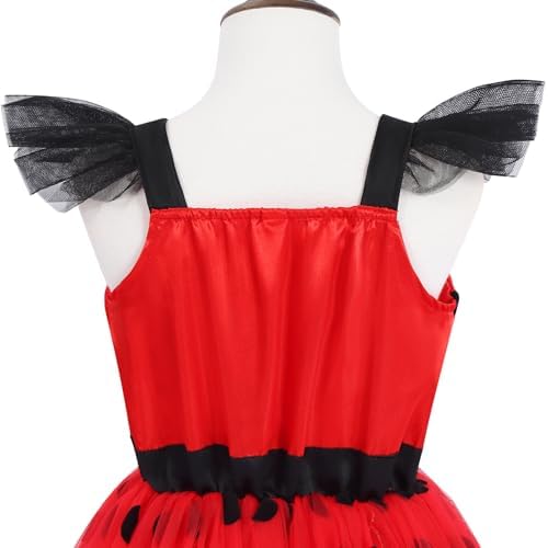 Girls Halloween LED Ladybug Costumes - Light-Up Party Dresses