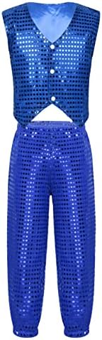 Kids Sequin Hip Hop Jazz Dance Christmas Costume Set