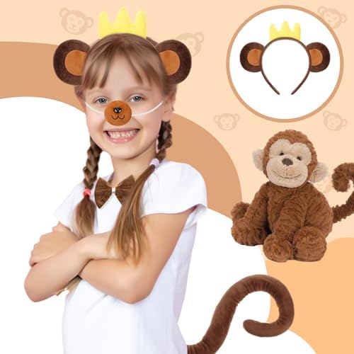 Maiteenly Halloween Monkey Accessories Set for Kids and Men