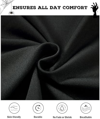 Black Peter Pan Collar Halloween Costume for Girls with Necklace Accessories