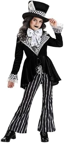 Fun Costumes - Mad Hatter Costume for Girls - Dark Wonderland Outfit