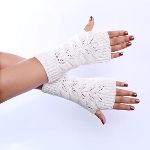 Kids Arm Warmers One Size White Striped Gloves for Toddlers