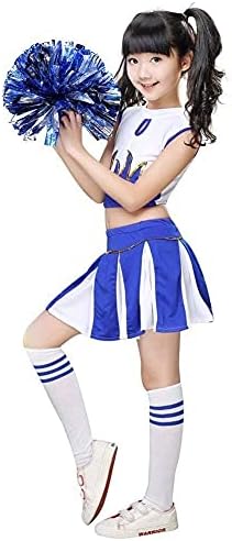 LOLANTA - Girls Cheerleader Set - Pleated Skirt with Pom Poms