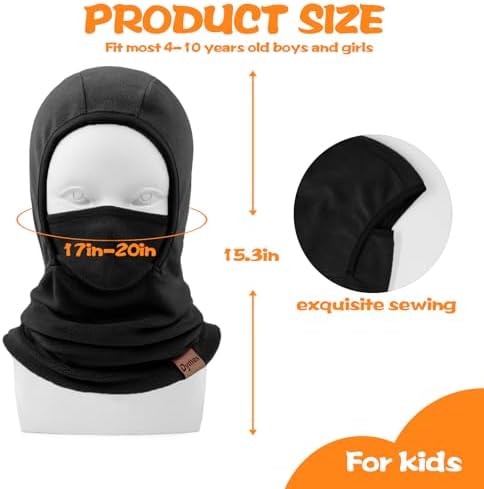 Warm Windproof Ski Mask for Kids Dymex Balaclava