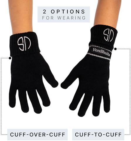 VonShults Merino Wool Winter Gloves - Soft Stylish Christmas Gift for Kids