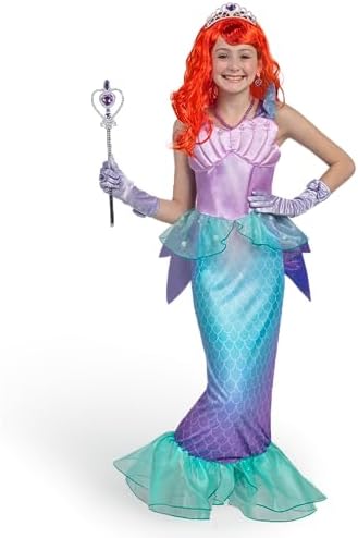 Halloween Mermaid Princess Costume for Girls 4-6