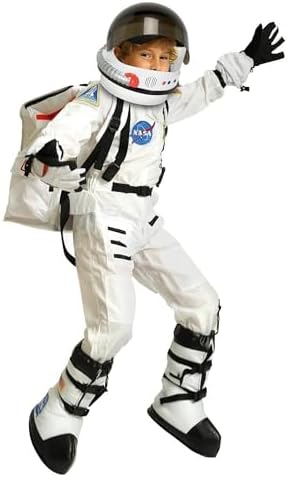 Aeromax Boys White astronaut costume with Astronaut Patch